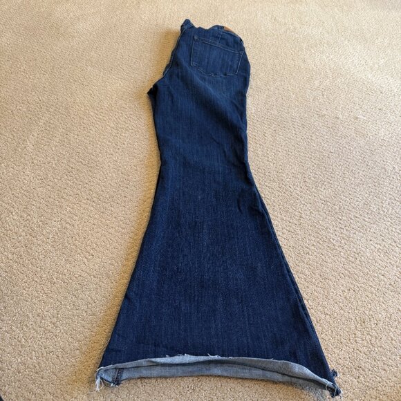 Judy Blue Jeans Pull On Super Flare Boho Hippie Raw Hem Size 11 / 30 #JP88136 - Picture 10 of 14